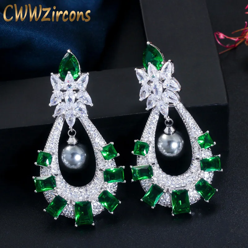 CWWZircons роскошные квадратные изумрудно зеленые кубические циркониевые Кристаллы