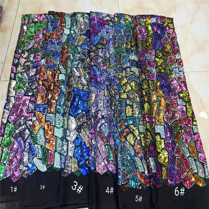 Модная африканская кружевная ткань высококачественные блестки бархатное