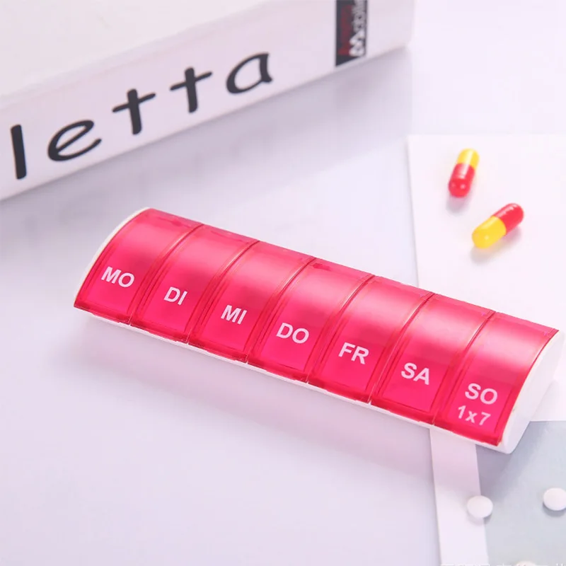 Чехол для таблеток 7 дней коробка с зажимом органайзер чехол разветвитель