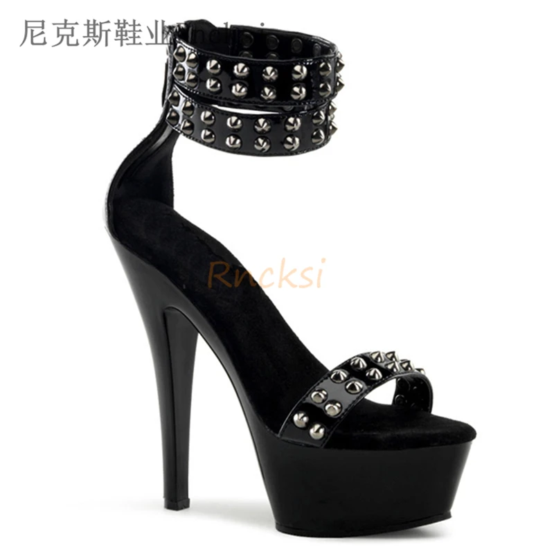 

Rncksi 2020 New Fashion star shoes 15cm women's high heels shoes platform sandals package with women's shoes 6 inch High Heels