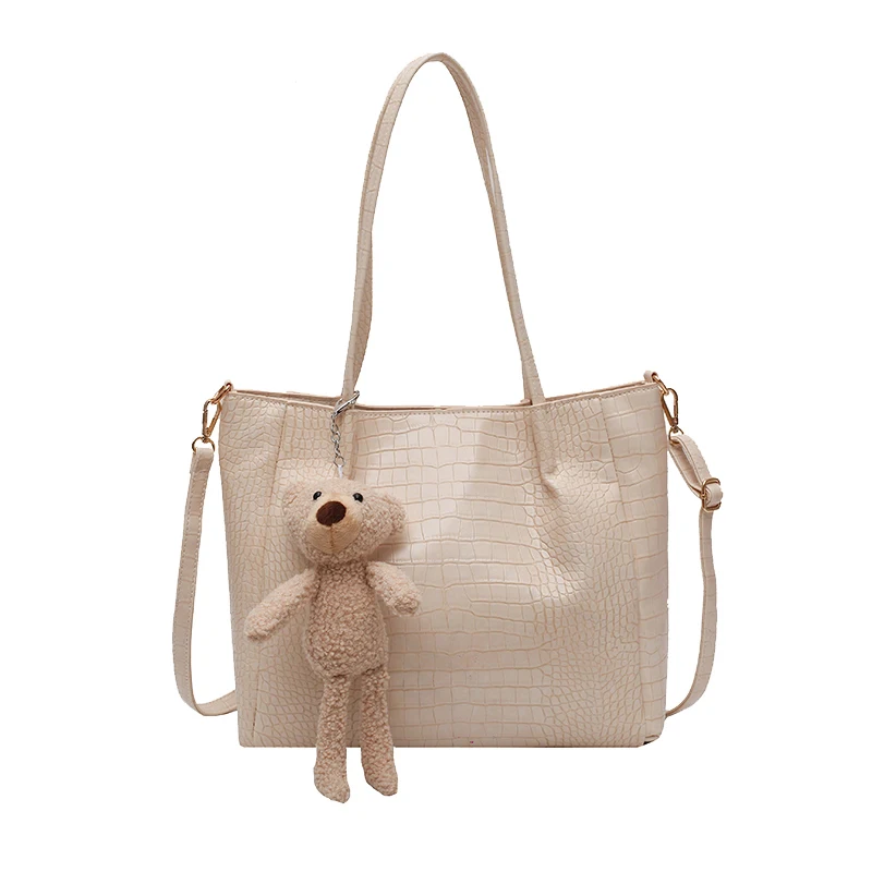 

[BXX] Vintage Black Alligator PU Leather Bags Simple Women 2021 Fashion Branded Shoulder Bag Lady Trend Handbags Purses CB963