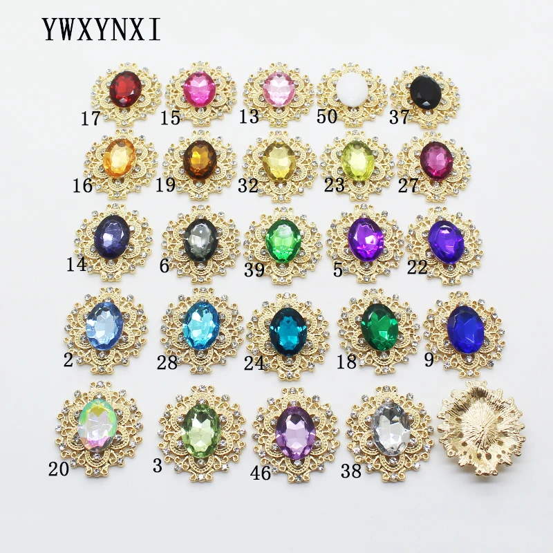 Новые украшения аксессуары пряжки 10 шт Позолоченные Стразы Декоративные