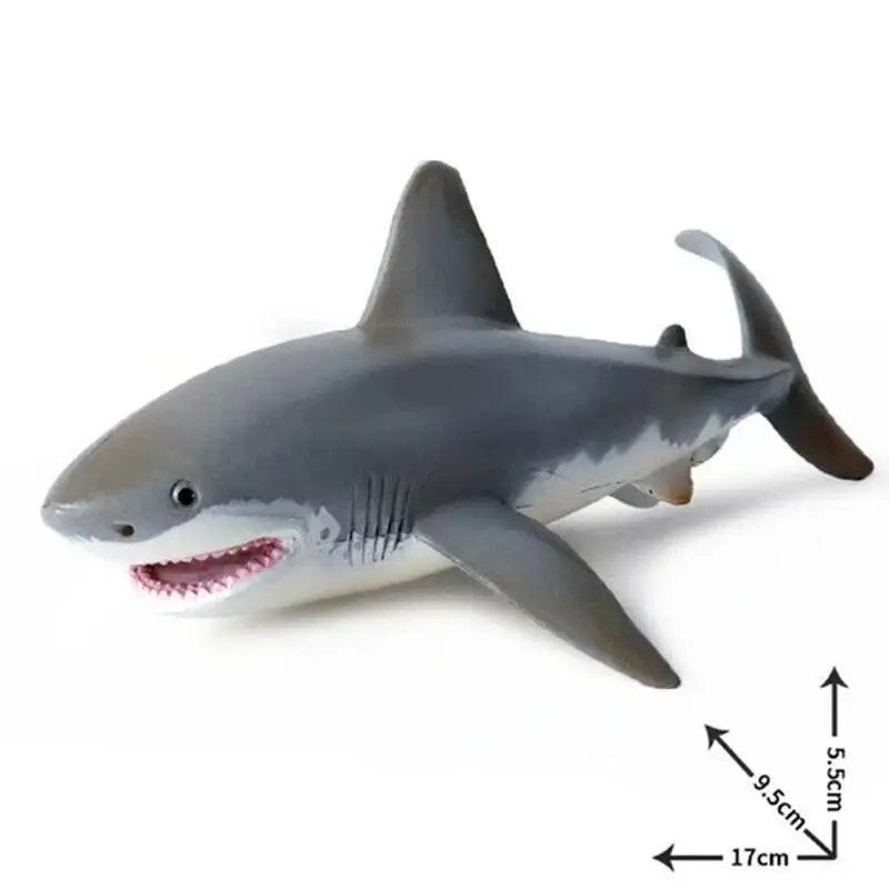 

1 Pcs Pvc Simulation Great White Shark Static Model Children's Ocean World Toy Ornaments Toy Y3H9