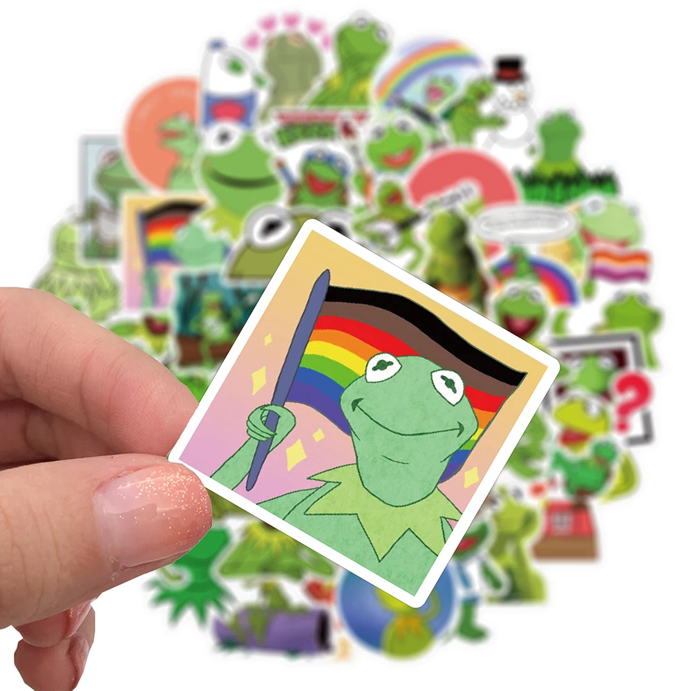 103050pcs kermit the frog stickers diy waterproof skateboard luggage laptop suitcase phone bicycle car funny toy kid stickers free global shipping