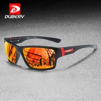 dubery sport mens polarized sunglasses brand designer uv protection driving red mirror shades male sun glasses for men oculos