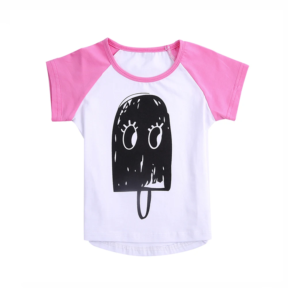 WeLaken Детские футболки для девочек новые летние разноцветные хлопковые