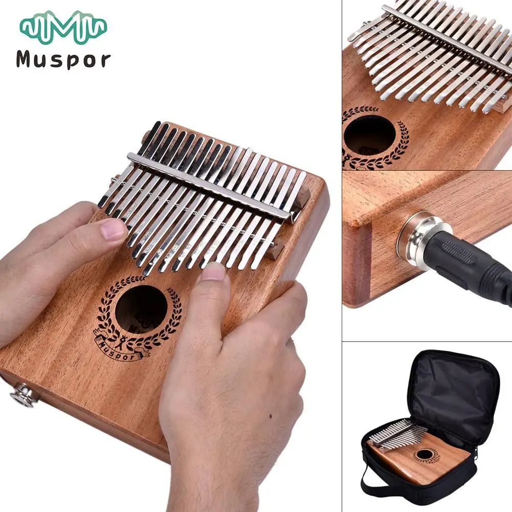 

Muspor 17 Keys EQ Kalimba Mbira Mahogany Thumb Piano Finger Percussion