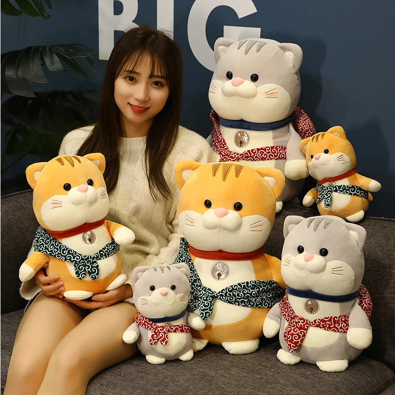 25 40 см милые плюшевые куклы для детей с мультяшным изображением толстого кота
