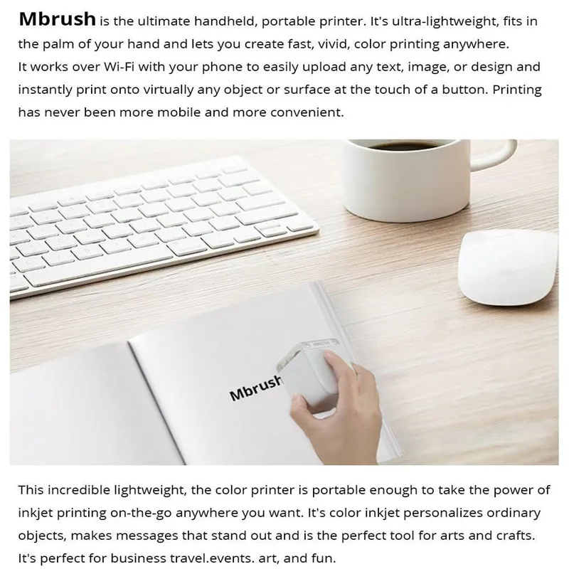 Портативный мини струйный принтер MBrush цветной штрих кодов с чернильным