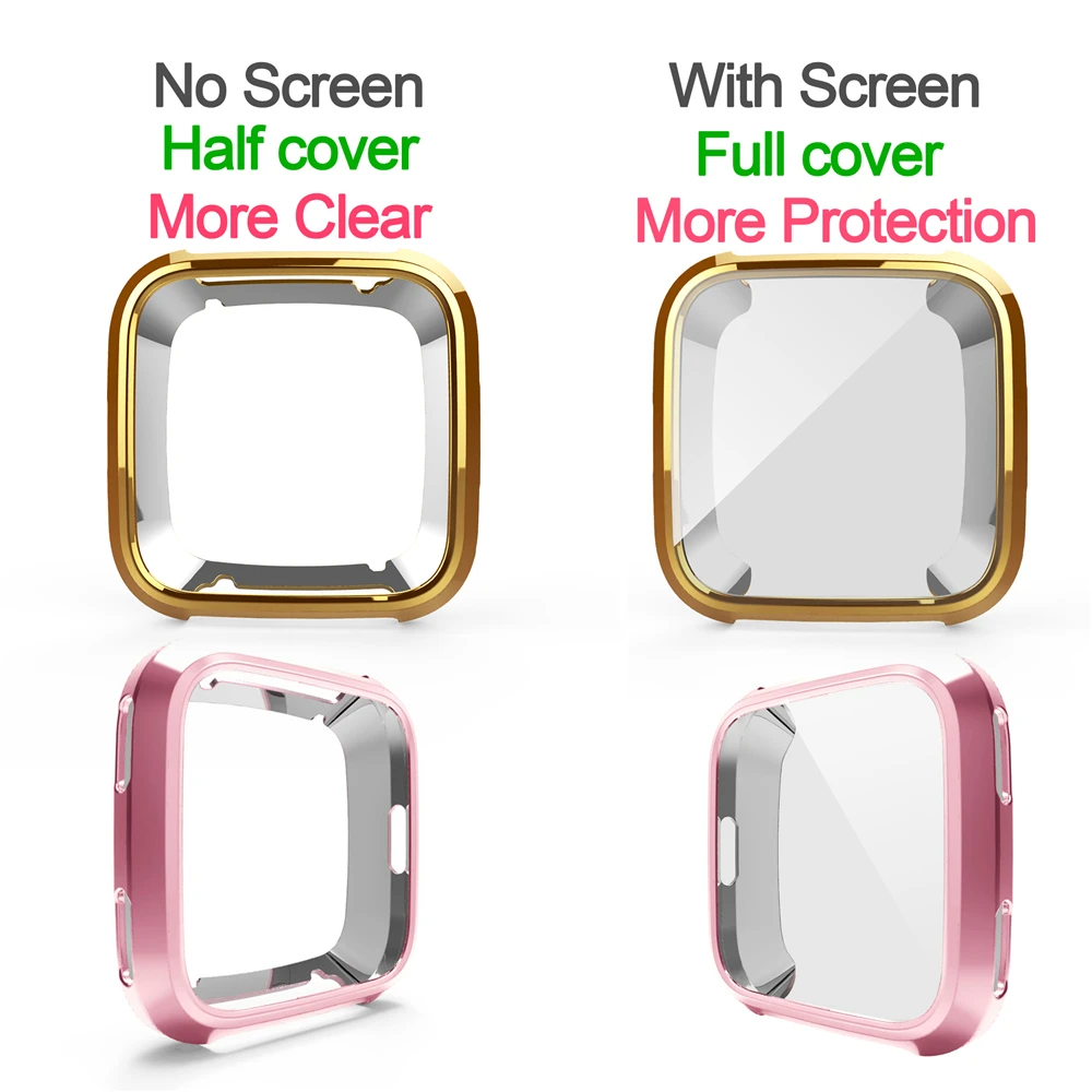 Мягкий ТПУ чехол для Fitbit Versa ремешок с полной защитой силиконовый s Носимых