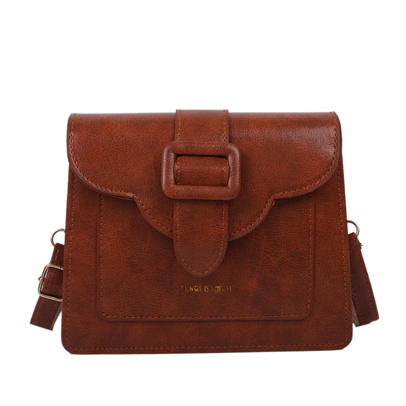 

Women's Bag 2021 New Retro Mori Artistic Versatile PU Square Bags For Women Fashion Shoulder Messenger Bag