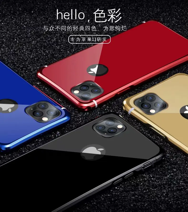 Роскошный Алюминиевый Чехол для iPhone 11 Pro металлический чехол для iPhone 11 Pro Max жесткий чехол для телефона iPhone 11 11Pro противоударный чехол