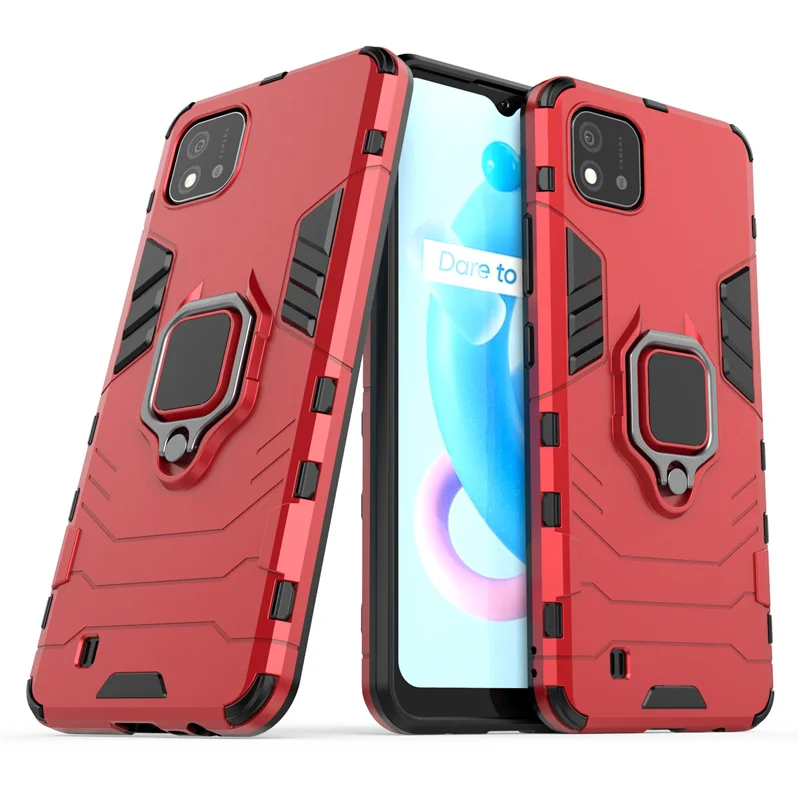 phone case for oppo realme c20 cover for realme c20 capas phone bumper pc holder magnetic armor case for realme c20 c21 fundas free global shipping