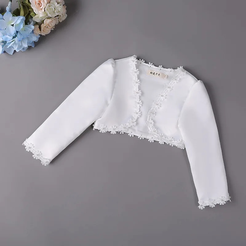 New Fashion Baby Girls Bolero Children Lace Hollow Out Short Jacket Kids Wedding Party Coat Cape