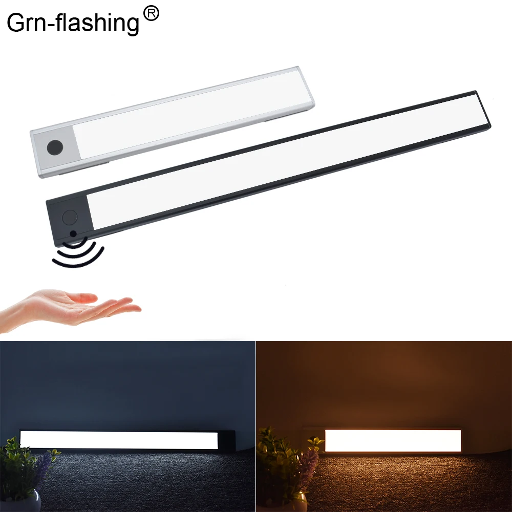 sensing led under kitchen cabinet closet light usb rechargable hand sweep wall lamps 3mode reading bedroom light for wardrobe free global shipping