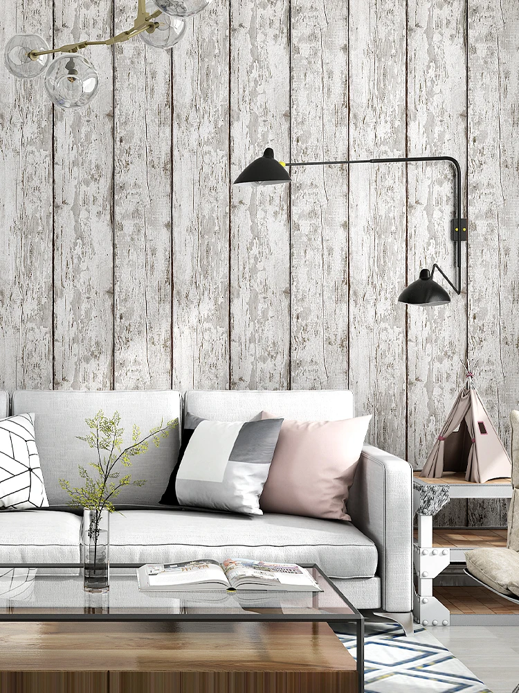 

Настенные 3d обои в скандинавском стиле, фоновые серые обои с текстурой древесины для гостиной, спальни, домашний декор