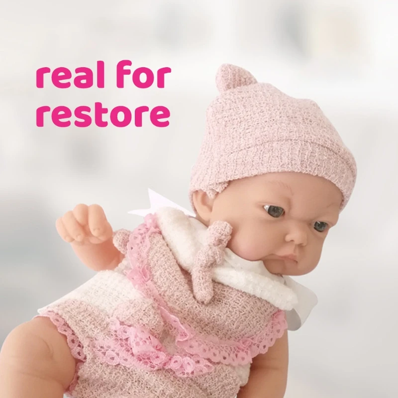 

Реалистичная кукла Reborns для маленькой девочки, 10 дюймов, прекрасный подарок для новорожденной девочки, настоящая мягкая на ощупь Кавказская...