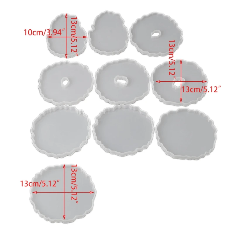 

Large Irregular Wave Round Coaster Mold Silicone Resin Cement Casting Mold Tools