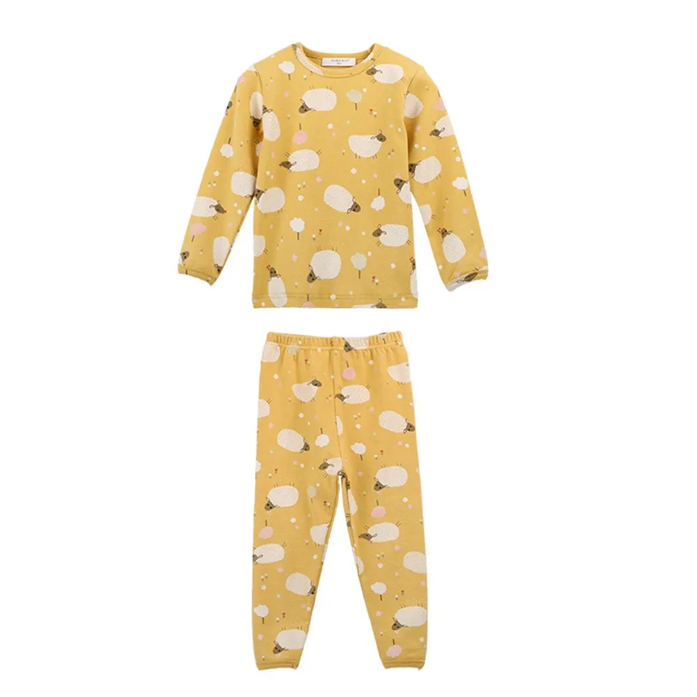 

Boys Girls Baby Clothing Set Top Pants Unisex Pajama Sets Children's Long Sleeve Autumn Winter Sleepwear Suits Kids
