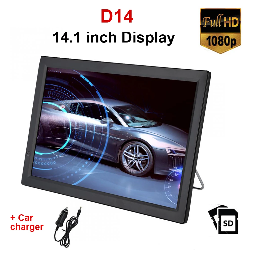 Автомобильное зарядное устройство LEADSTAR D14 светодиодный TV портативный дисплей 14 1