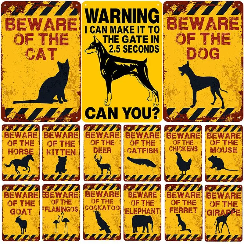 

Beware Plaque Metal Vintage Tin Sign Pin Up Shabby Chic Decor Metal Signs Vintage Bar Decoration Metal Poster Pub Metal Plate