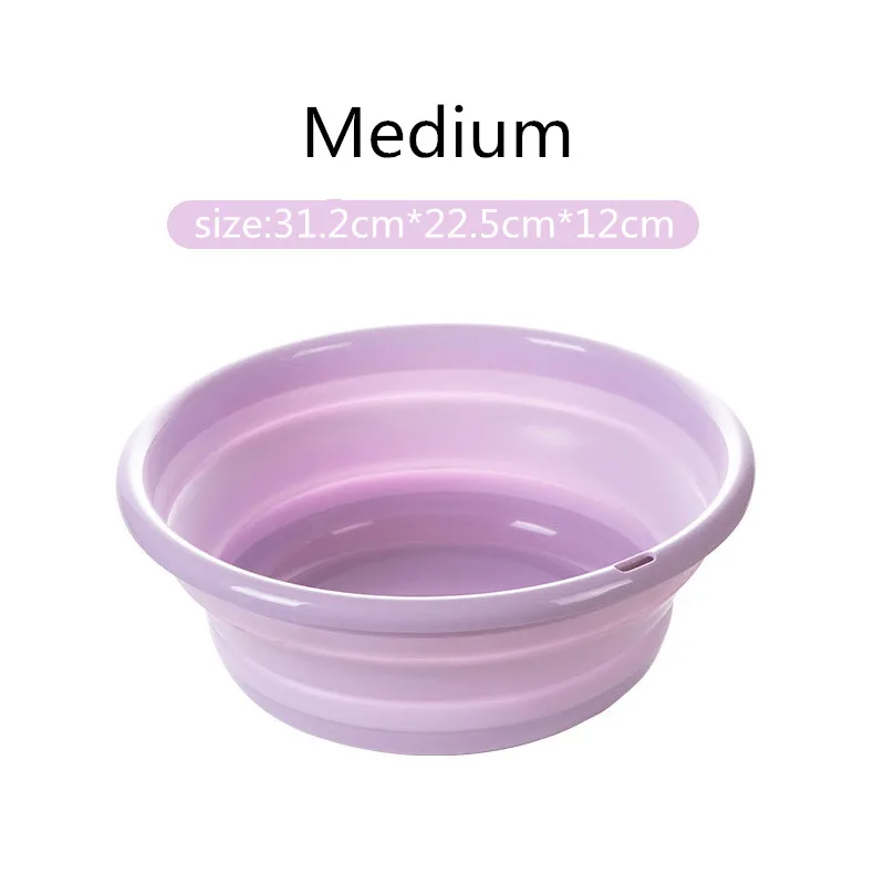 medium purple Портативный складной ведро умывальник для кемпинга водонепроницаемый складной бассейн силиконовый умывальник складной рыболовное ведро для мойки автомобилей чистящие средства - Цвет: medium purple