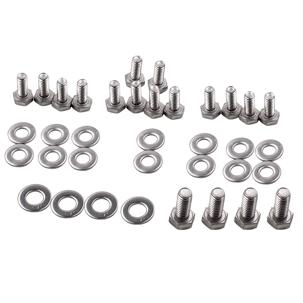 Маленький Блок для CHEVY SBC 265 305 307 327 350 400 из нержавеющей стали Болт с шестигранной