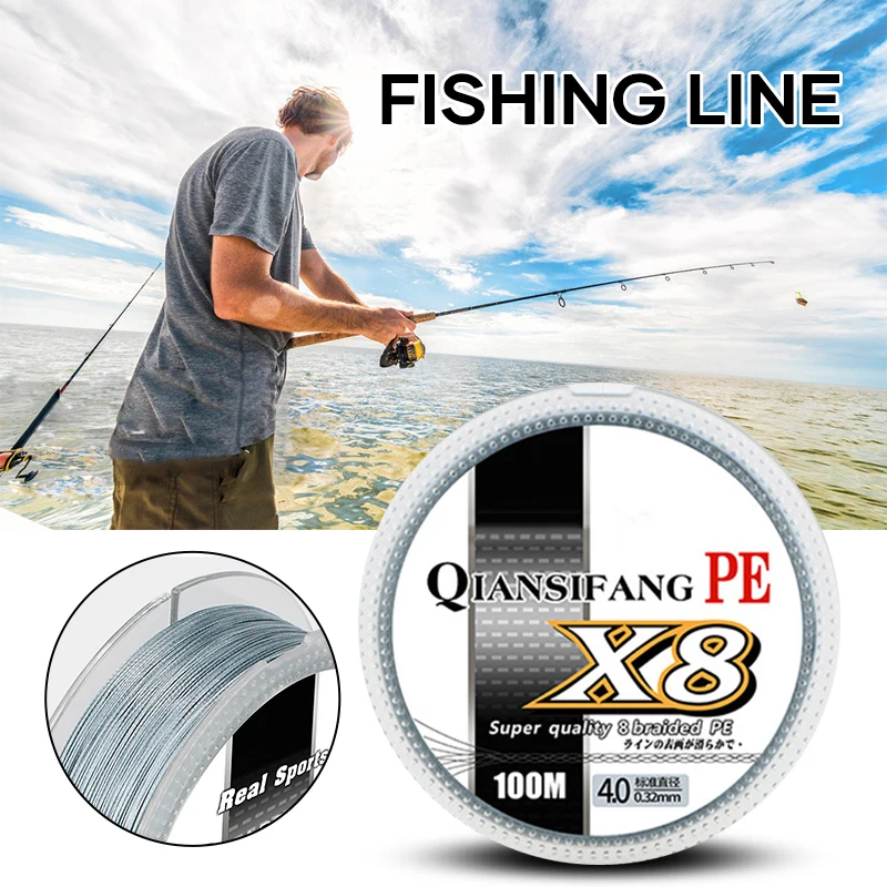 

Плетеная полиэтиленовая рыболовная леска, 100 м, 8 нитей, дальнее забрасывание, супержесткая и прочная многонитевая леска для рыбалки
