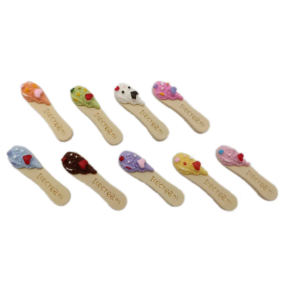 

Resin Ice Cream Ball Ice cream Bar Flat Back Cabochon DIY Resin Craft Decoration Miniature Kawaii Food Accessories