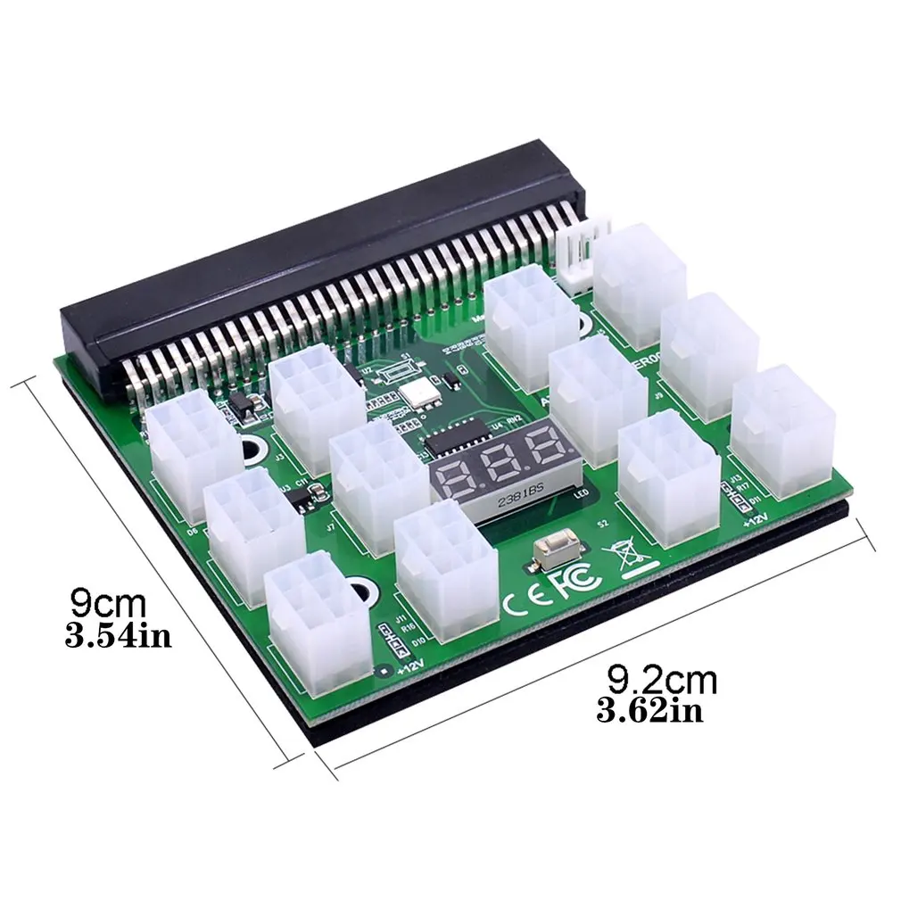 

Power Module Board Kits With 12Pcs 6Pin To 6 + 2 8Pin Power Cable For 1200W 750W PSU GPU Mining Ethereum