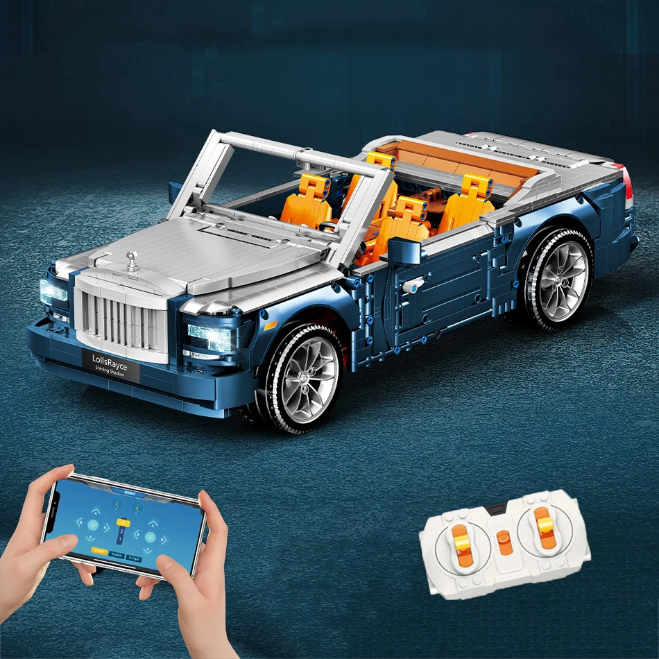

Technical RC Rollsed Royceing Luxury Car RR Model Bricks Creative Idea Classic Super Car Building Blocks Toys for Kids Gifts