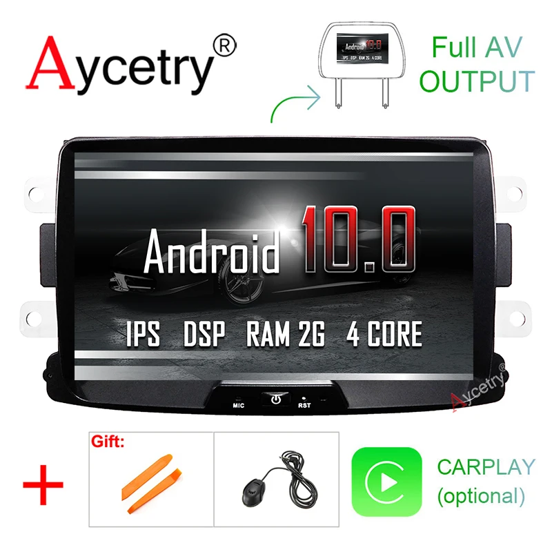 " DSP ips, 4 ГБ, 64 ГБ, Android 9,0 автомобиля gps для Dacia Sandero тряпкой Renault Captur Лада Xray2 Logan 2 без dvd плеер Авто Радио