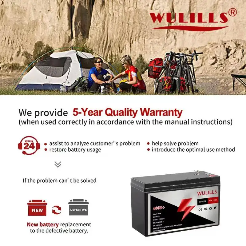 12V 12Ah LiFePO4 Battery 4000+ Rechargeable Lithium Iron Phosphate Built-in BMS for RV Trolling Motor Solar System | Электроника