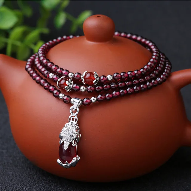 

2019 fashion free shipping 7A garnet Amethyst bracelet Genuine Women christmas bracelet silver 925 3.5mm