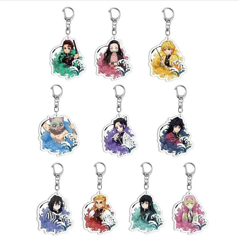 

Cute Demon Killer Anime Acrylic Keychain Creative Pendant Charm Cartoon Series Jewelry Fashion Accessories 13 Styles