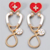 jujia fashion girl korean drop earrings for women simple metal pendant earrings elegant female ear jewelry gift