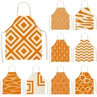 1 шт., Кухонный Фартук с оранжевым геометрическим рисунком, размеры 47-38