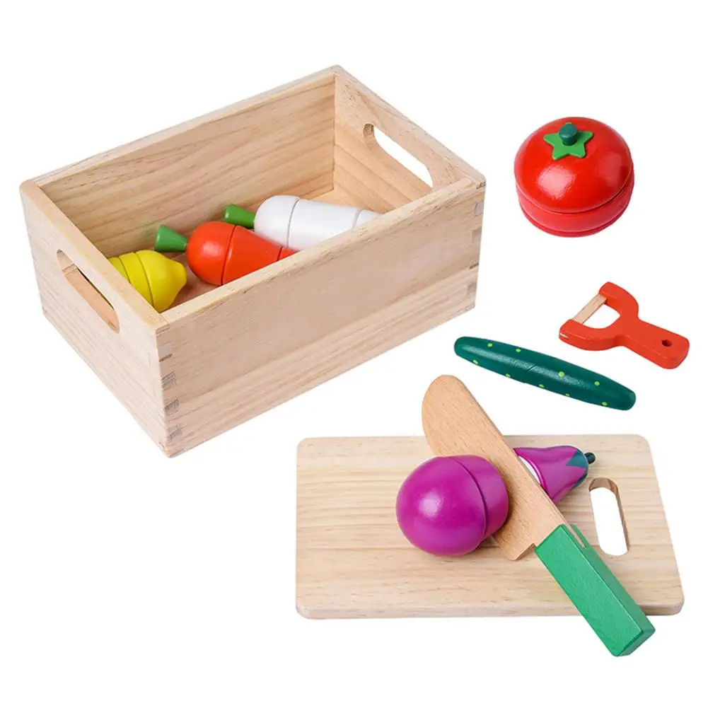 

Wooden Play Food Cutting Kitchen Pretend Play Toys Play Kitchen Accessories Early Learning Toys For Toddler Boys And Girls
