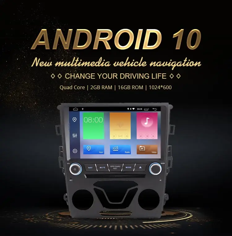 JDASTON Android 10,0 автомобильный dvd-плеер для Ford Mondeo 2013 мультимедиа 1 Din автомагнитола Canbus wifi gps навигация аудио стерео