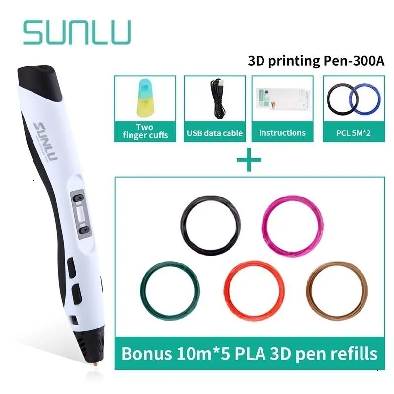 SL-300A 3D печать Ручка Поддержка PLA/ABS/PCL нити низкой температуры 3D Ручка коробка набор лучший подарок для детей