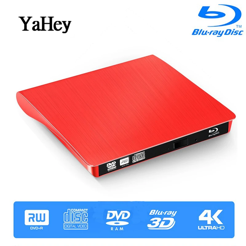 USB 3,0 слот нагрузки внешний Bluray привод Apple DVD RW горелка Писатель 3D Blue-ray Combo BD-ROM плеер для Macbook Pro iMac ноутбука - Цвет: usb dvd drive