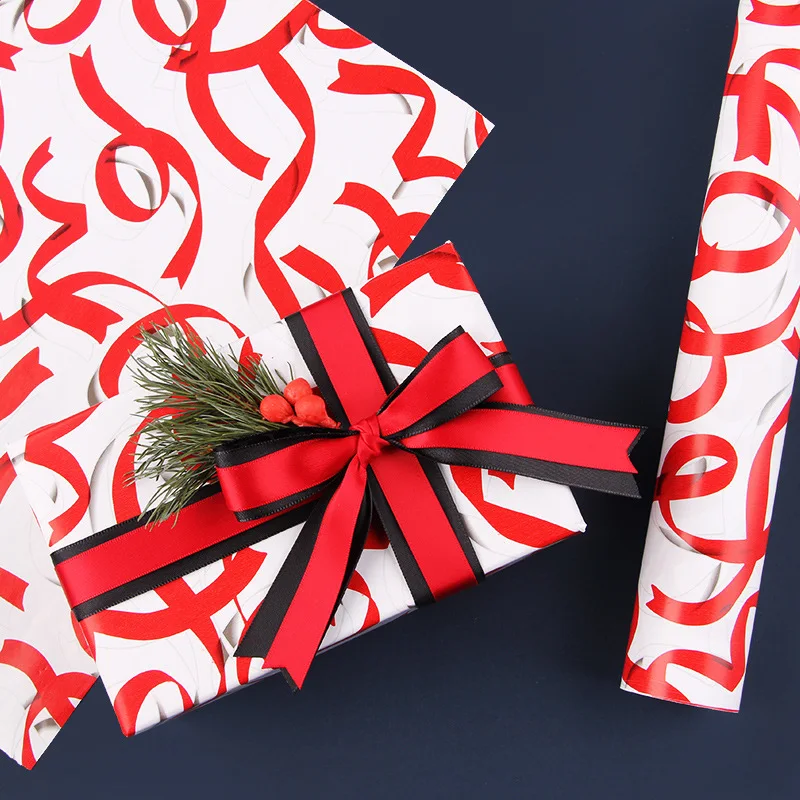 Рождественская Праздничная Упаковка для подарков бумажная коробка оберточная