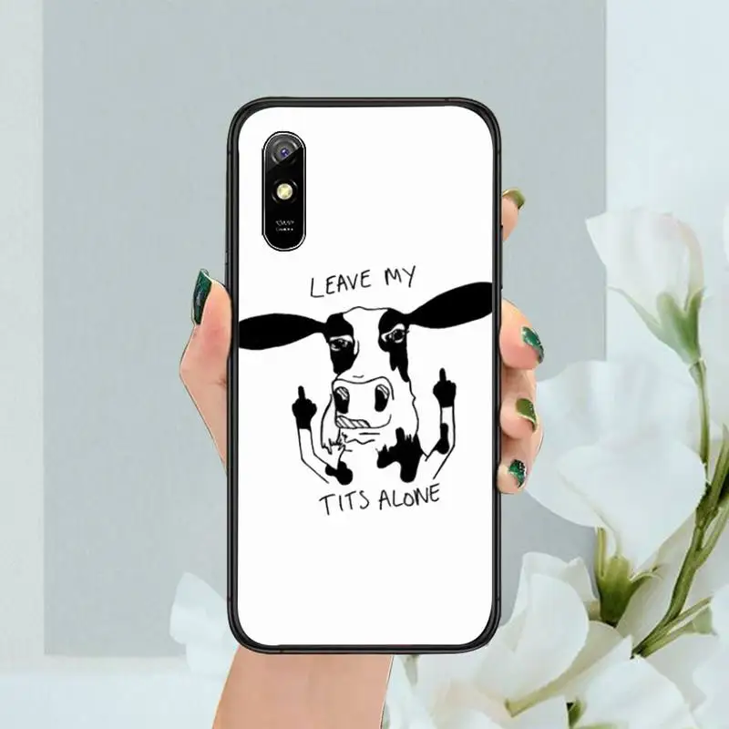 

Cow Print Black White Phone Cases For Xiaomi Redmi note6 8 9 pro 7a 8T 9S K20 4X