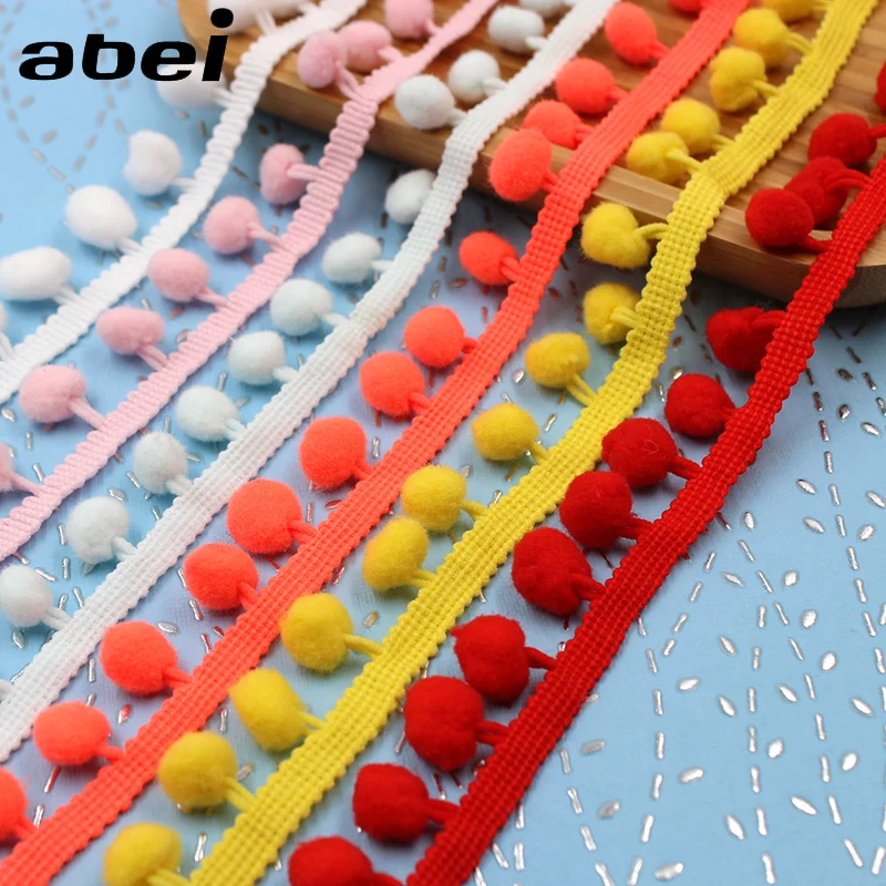 25 мм 5 ярдов вязаное кружево с помпонами Швейные аксессуары ручной работы сделай