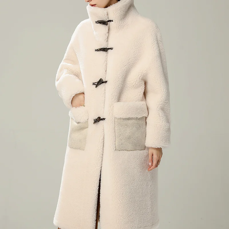 Женская зимняя одежда пальто из натурального меха куртка для стрижки овец