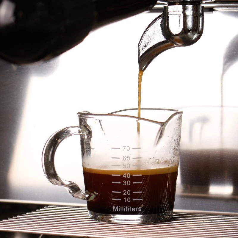 Двойной шунт для кофе чашка молока стеклянная креативная Мензурка устойчивый