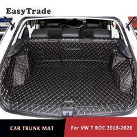 car trunk mats for volkswagen vw t roc t roc 2018 2019 2020 2021 liner carpet guard protector cushion mat all inclusive