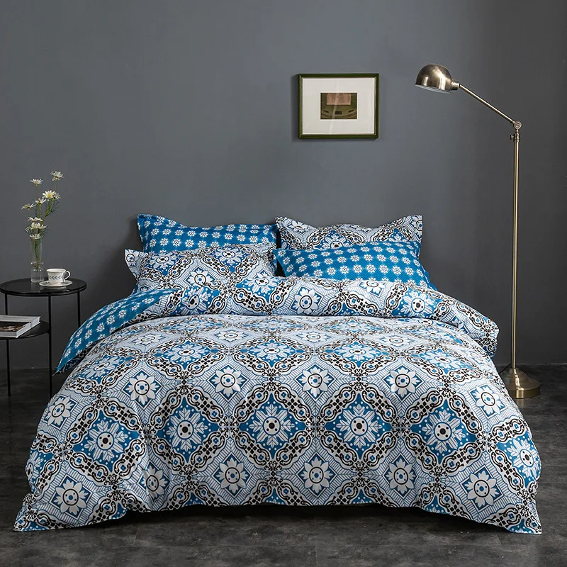 

Geometric Stripes Dark Line Quilt Cover Pillowcase 3PCS King Queen Size Bedding Set Bed Sheet Set Twin Sizes