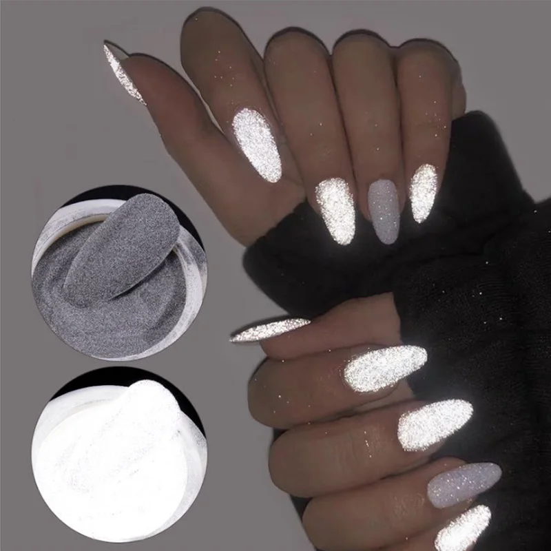 1 шт. светоотражающий Блестящий Порошок для ногтей|Блестки ногтей| |