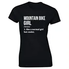 Новые летние горный велосипед для девочек с О-образным вырезом с коротким рукавом Футболка женские забавные езды на велосипеде велосипедист езда на велосипеде, хлопковая футболка